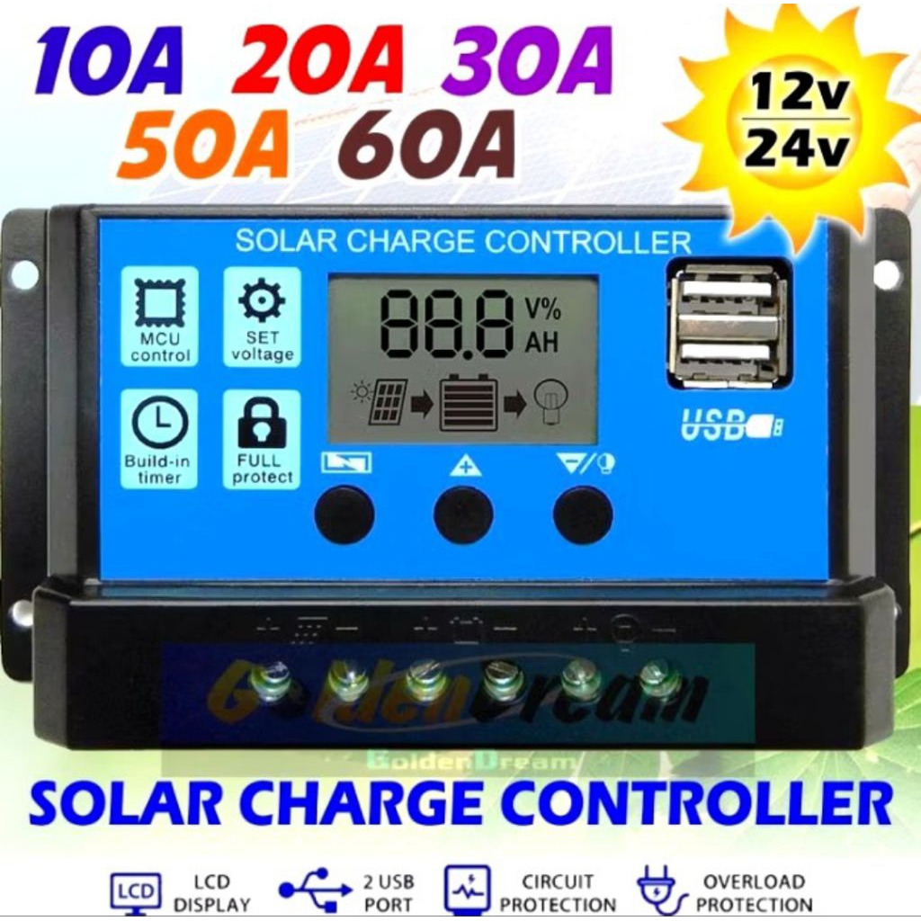 SCC Solar Charge Controller Power Supply 30A Cell Tenaga Surya