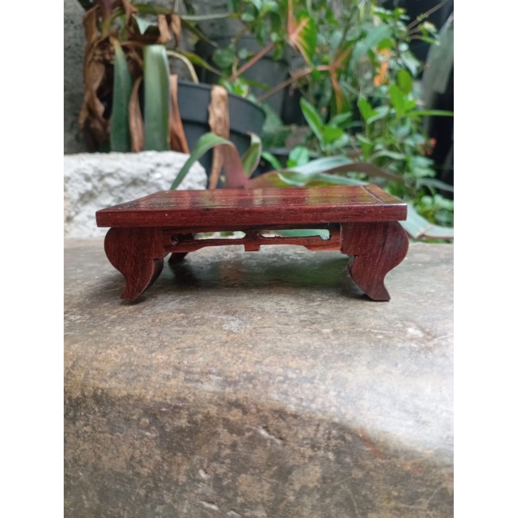 Meja tatakan untuk bonsai mini bahan kayu sonokeling #1