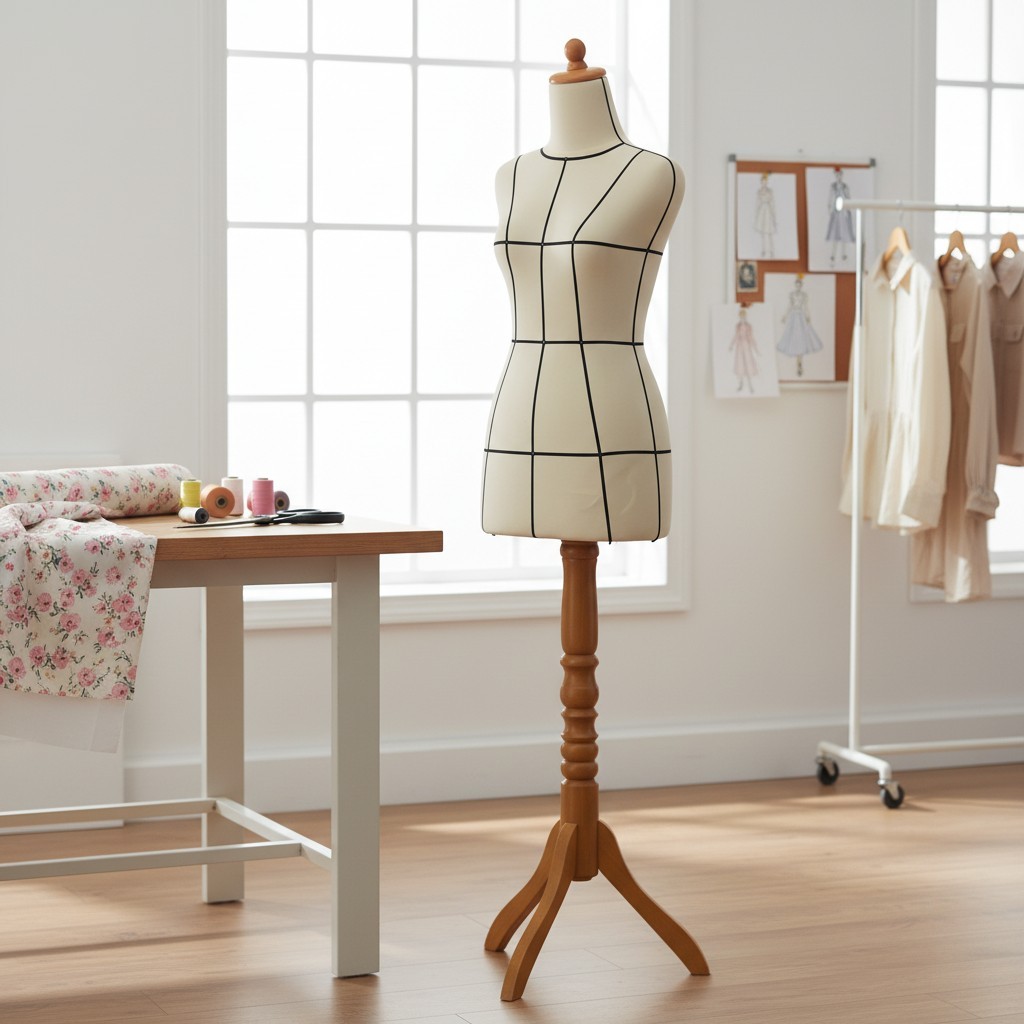 MANEKIN DM CEWEK POLA KREM KAKI KAYU display pakaian wanita patung mannequin manekin cewek full body