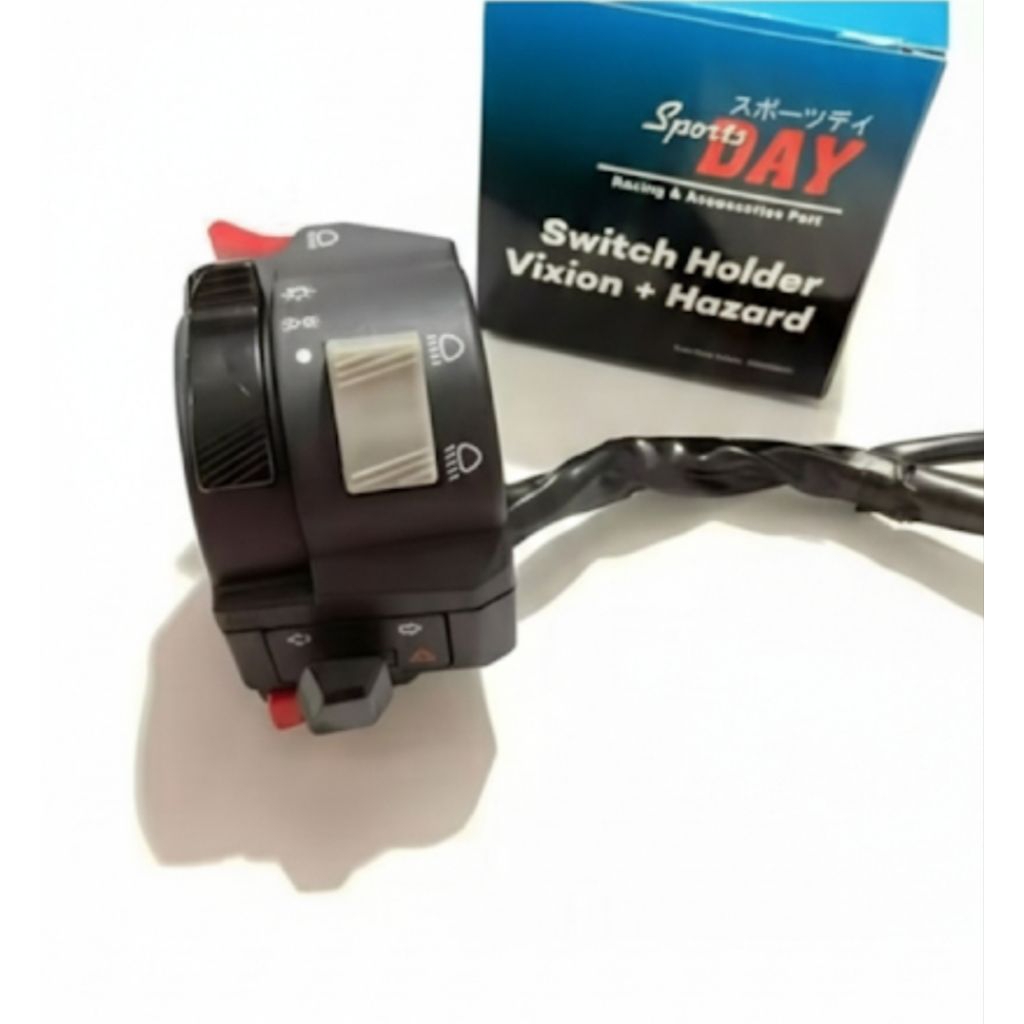 Holder kiri Vixion Sports Day + Hazard cocok untuk motor NMAX, Aerox, Vario, CB150R, hingga KLX.mp.t