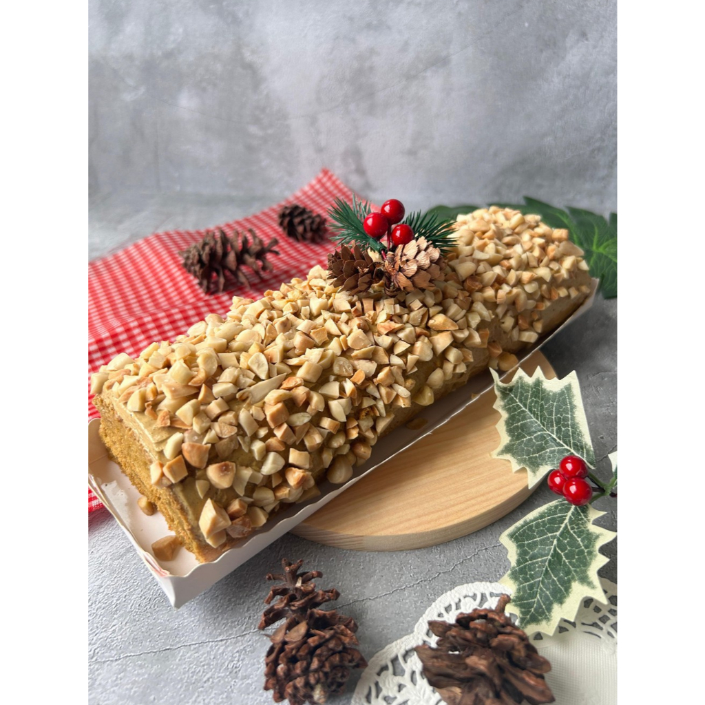 Gluten Free Mocca Nougat Roll Cake