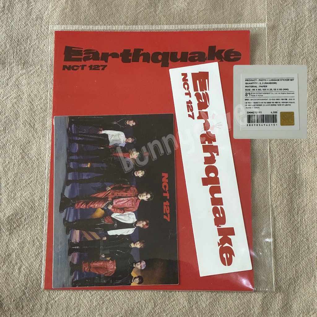 Stiker Luggage Set NCT 127 - Earthquake