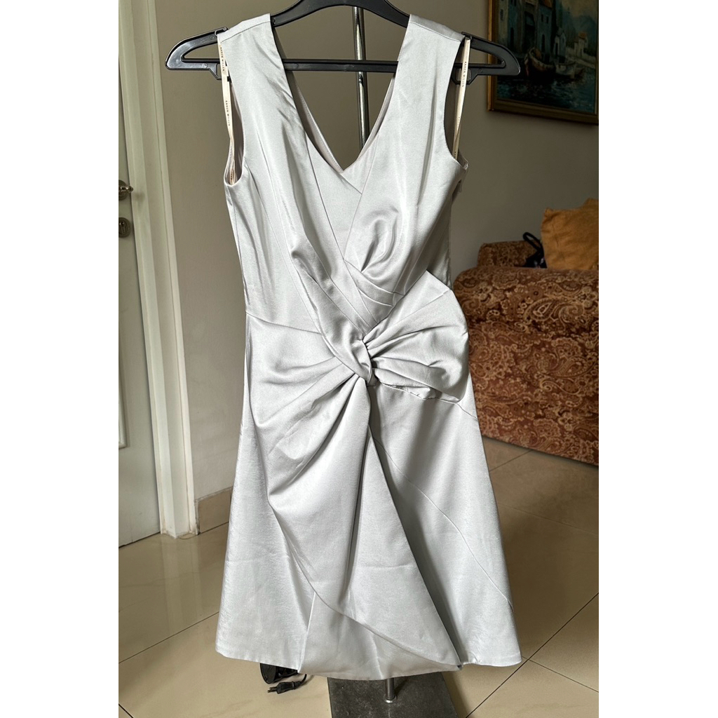 KAREN MILLEN Formal Dress Satin Light Grey