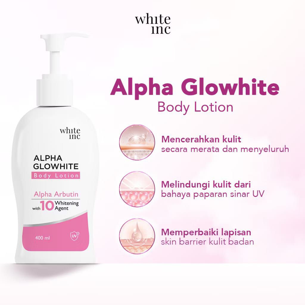 WHITE INC Alpha Glow White Body Lotion Whitening & Moisturizing | Body Cream sera in jar