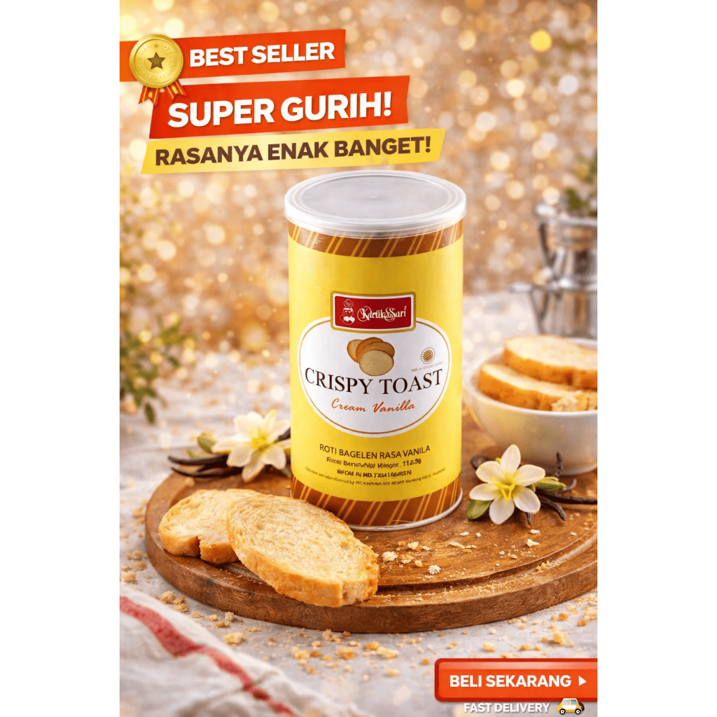 KARTIKA SARI - Crispy Toast Vanilla Tabung OLEH OLEH KHAS BANDUNG
