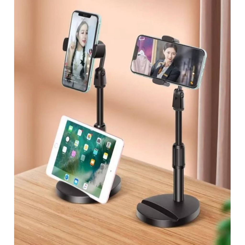 (GROSIRAN) Holder Standing HP 2in1 HD-26 Tablet Ipad buat Konten Nonton 2 HP Sekaligus