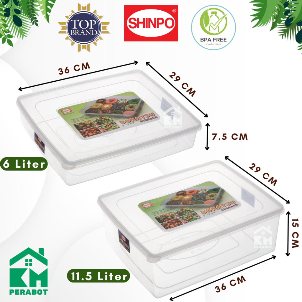 SHINPO Kotak Donat BPA FREE / Box Container Serbaguna / Tempat Donat Shinpo Donatsu