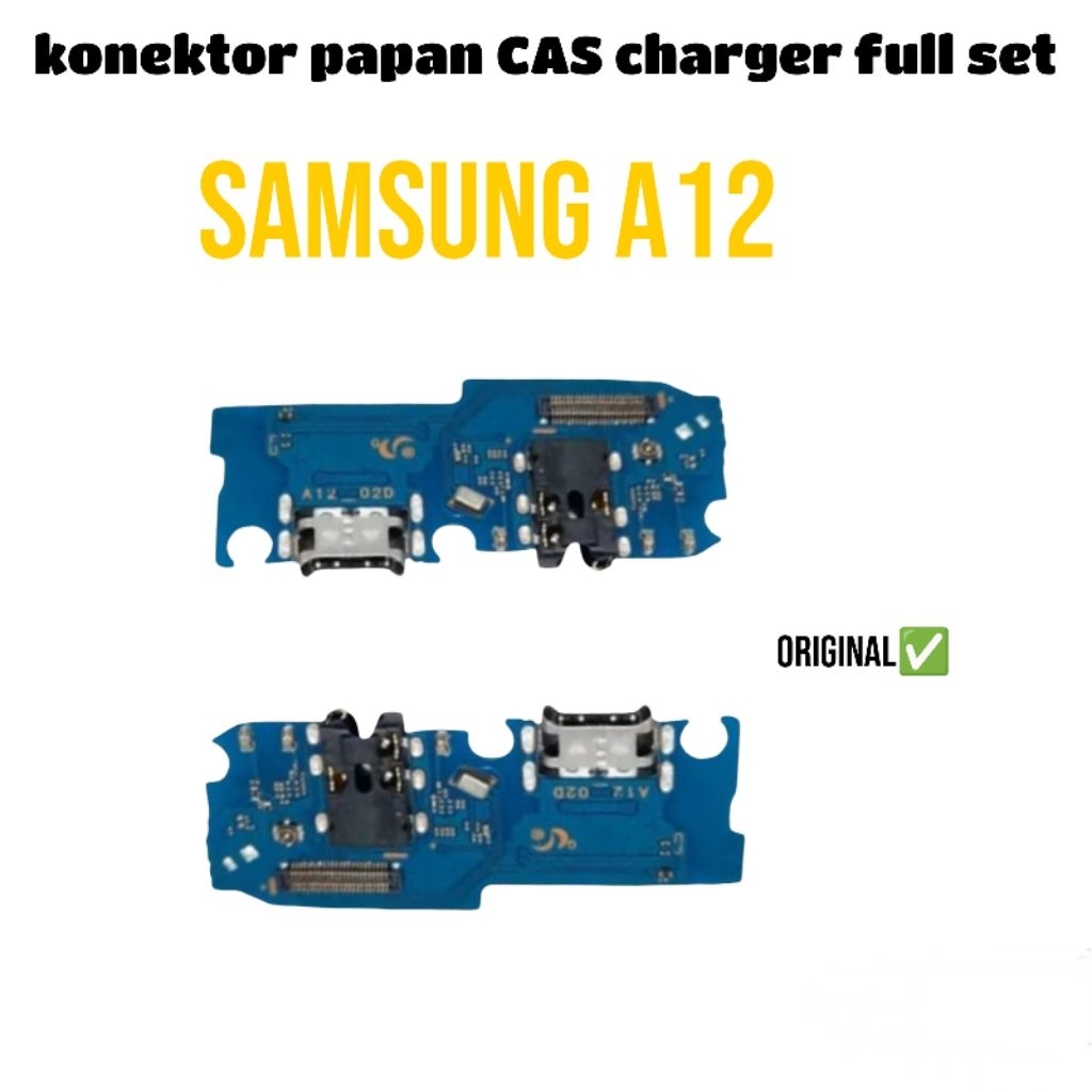 Konektor Papan CAS Charger Full Set HP Samsung A12 Original Sparepart Pengganti Rusak Charger Samsun