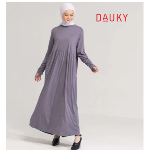 DAUKY Inner Dress Laudya - Inner Daleman DAUKY - Gamis Dress - Daleman Gamis - Inner Kerut - Polos -