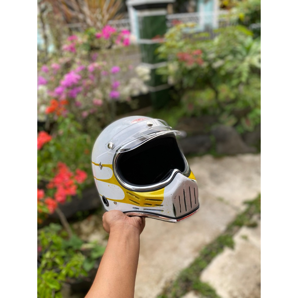 helm jadul fullface vigano shoei custom gringo cakil balap race retro dmi kiwi