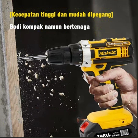 Mukete 298V/398V/598V bor listrik bor cordless bor brushless bor impact baterai bor elektrik baterai