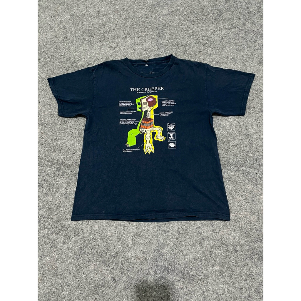 kaos pria minecraft mojang jinx official produk the creeper creepus explodus preloved