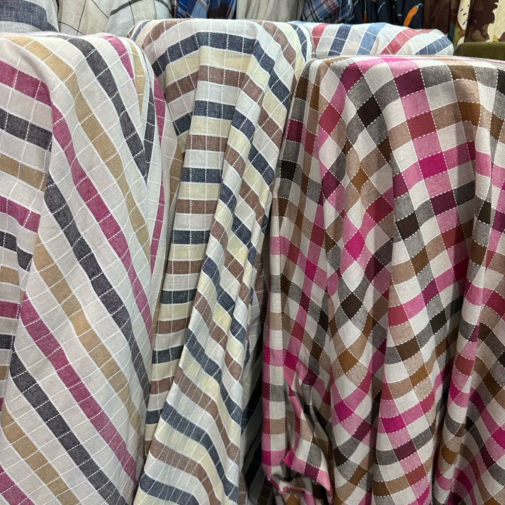 kain linen sulam import / harga meter