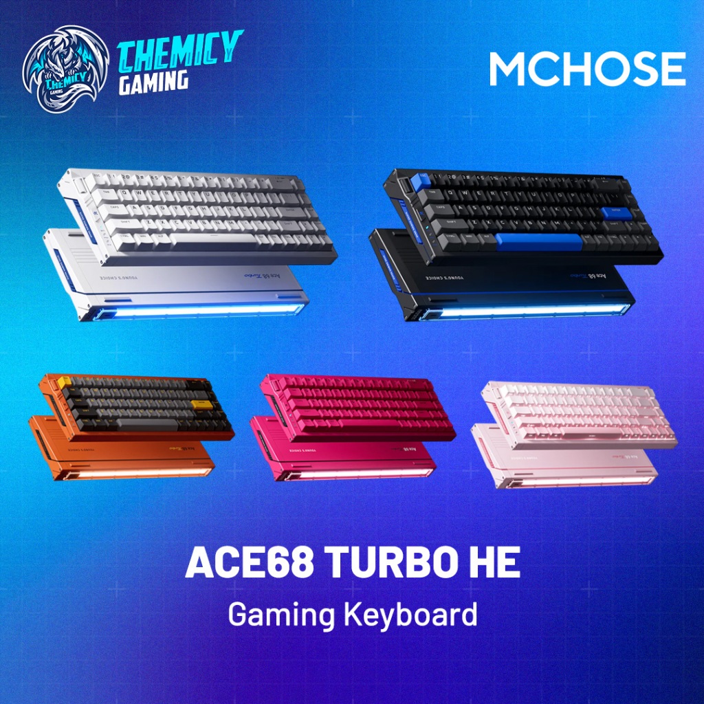 MCHOSE ACE68 / ACE 68 Turbo 16K RGB HE Hall Efect Rapid Trigger Alloy Magnetic Gaming Keyboard