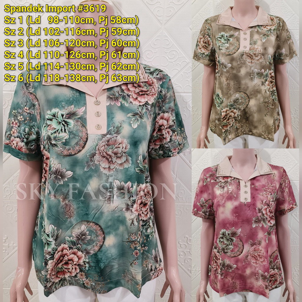BLOUSE SPANDEK IMPORT/ ATASAN SPANDEK IBU IBU IMPORT