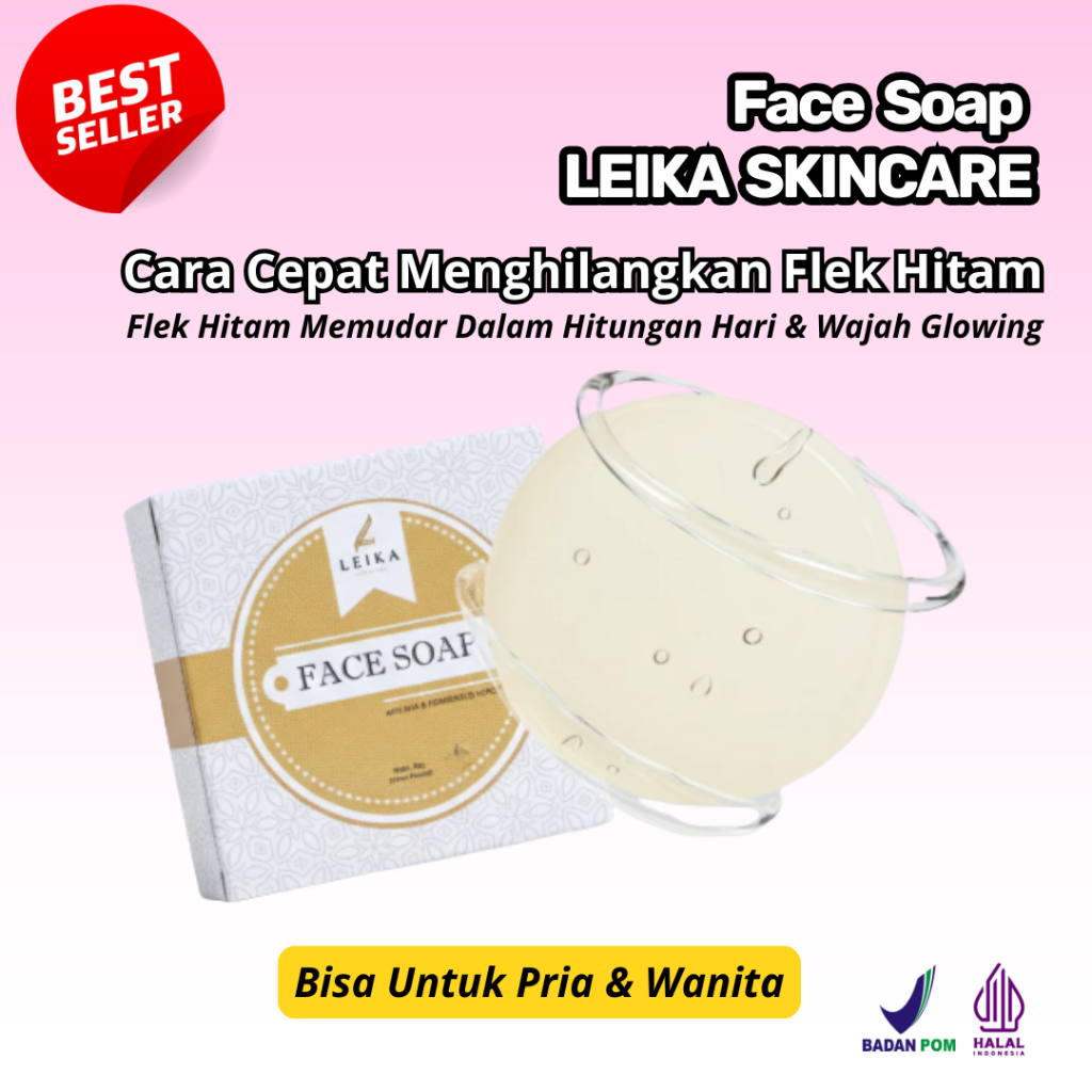 Ampuh Permanen Face Soap Leika Flek Bpom Sabun flek hitam membandel Sabun penghilang flek hitam sabu