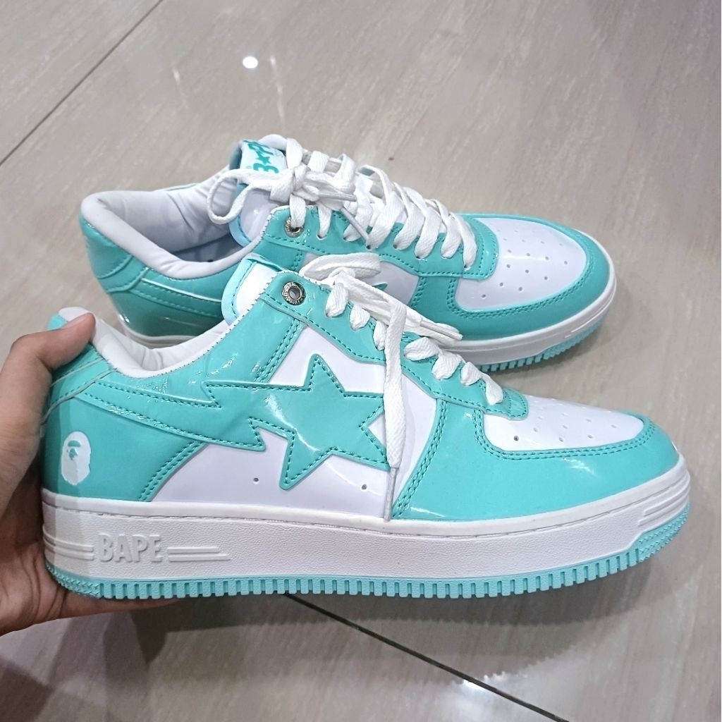 A Bathing Ape BAPE STA #4 M1 Sneaker | Sepatu Pria Hijau Tosca Gym Skater Basket Size 42