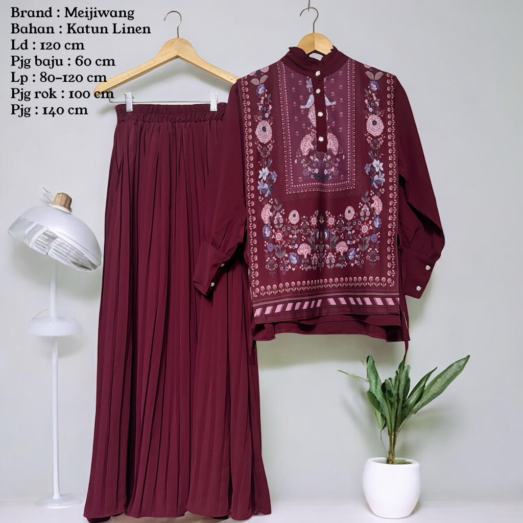 ONE SET SETELAN MEIJIWANG / SETROK NOOZ / UPTOFEMALE / ZARA / NARA / SETCEL NOOZ