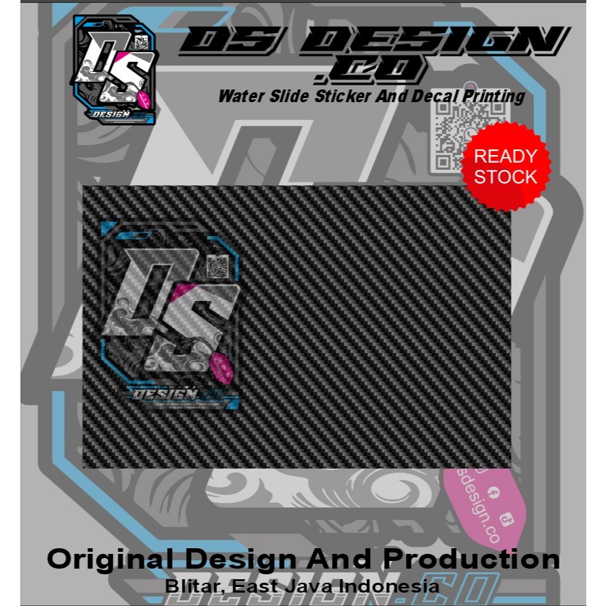 water slide decal motif carbon full A3 31x47cm