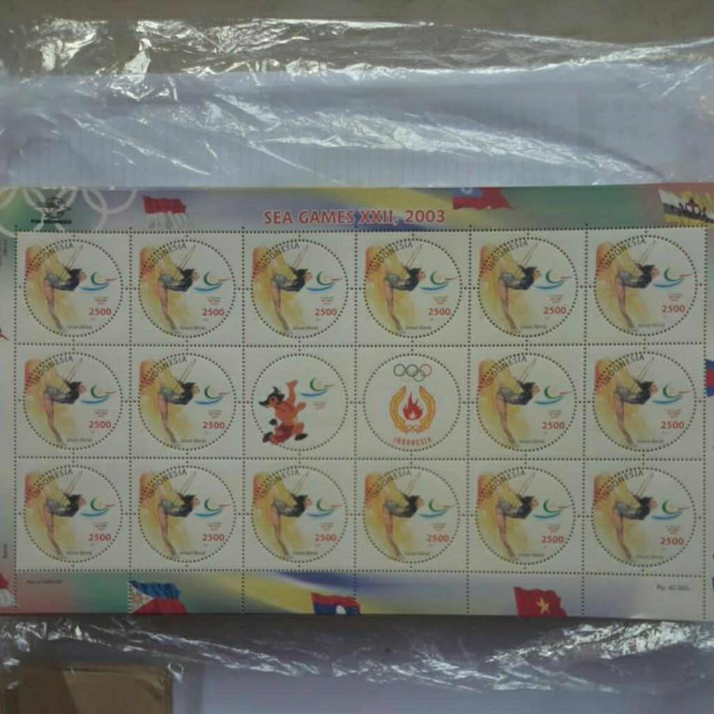 Perangko Sea Games XXII 2003 Full sheet 16 prangko