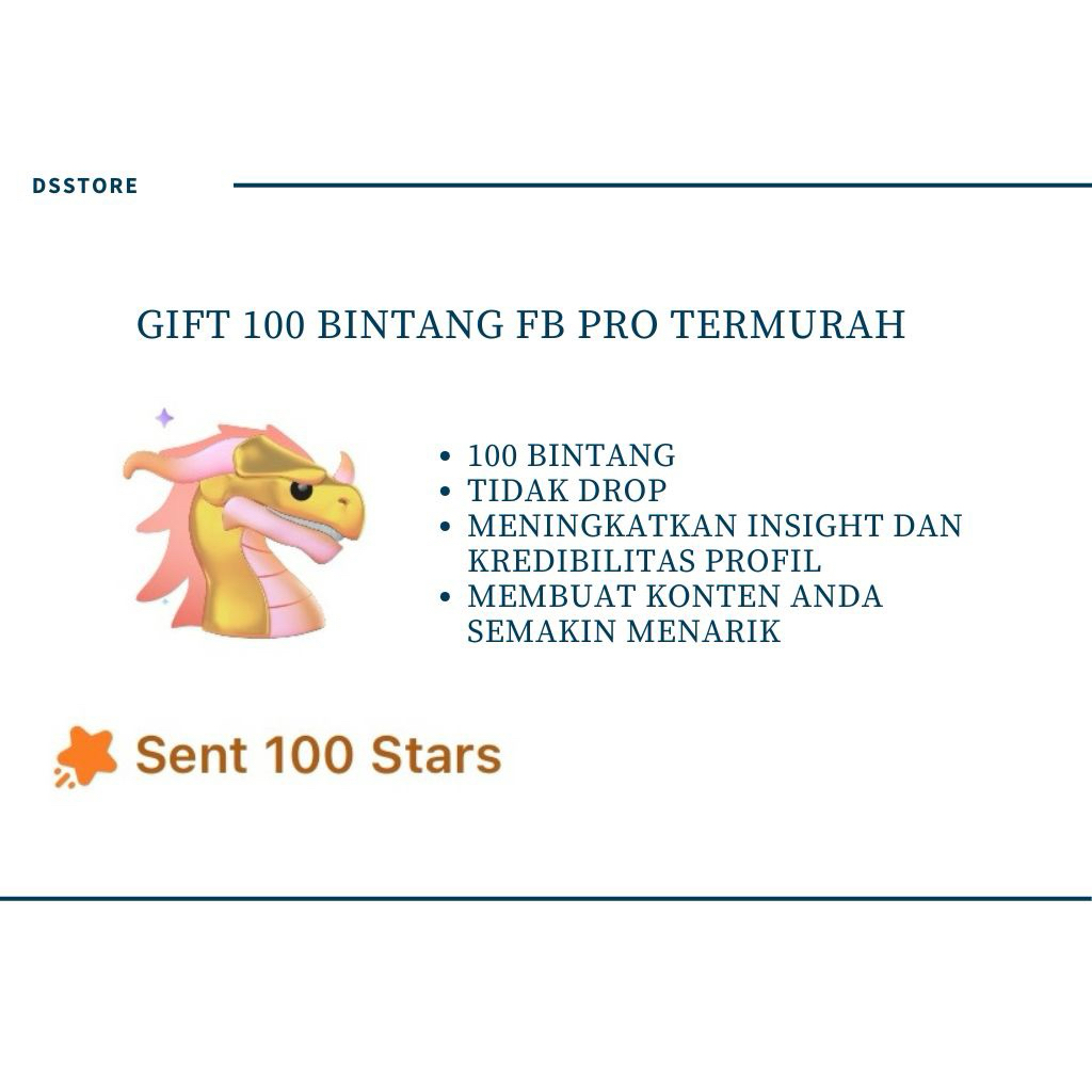GIFT 100 BINTANG FB PRO TERMURAH