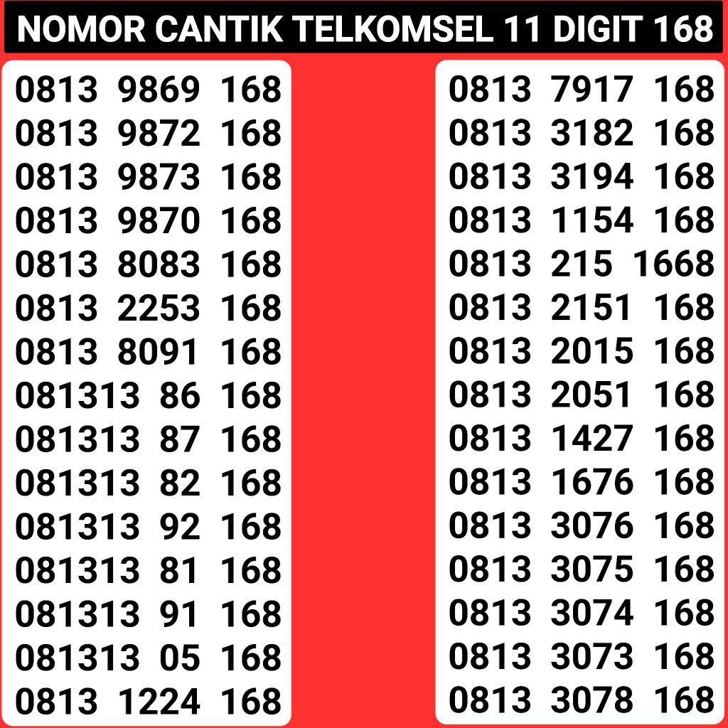 Nomer Cantik Telkomsel Nomor Cantik Telkomsel Simpati Hoki iluva 168
