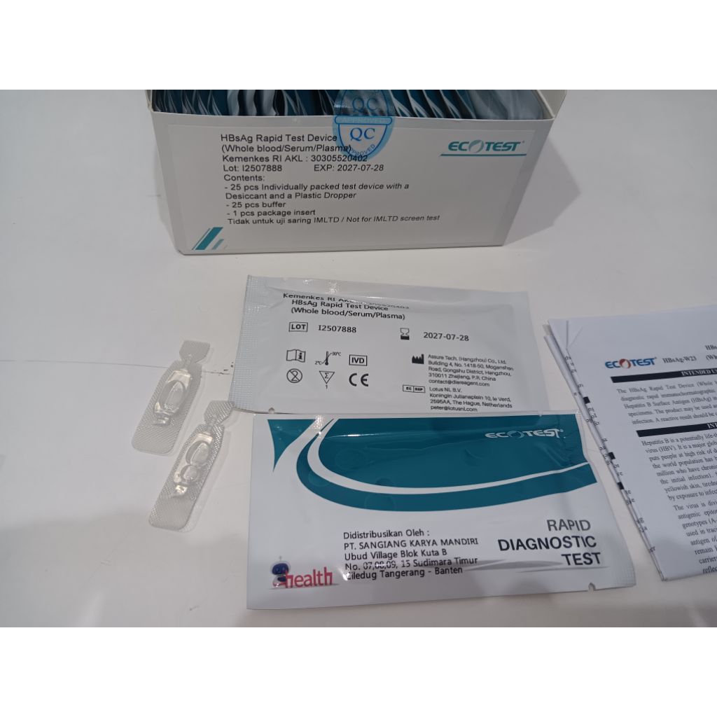 RAPIT TEST HBSAG CASETTE MERK ECOTEST