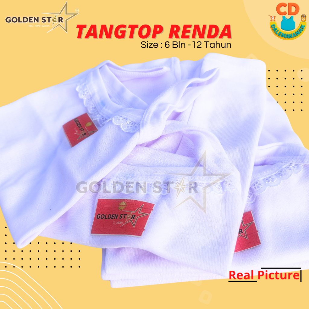 12 Pcs tanktop anak perempuan 2 tahun jahitan halus dan rapi warna putih /  tanktop anak Perempuan /