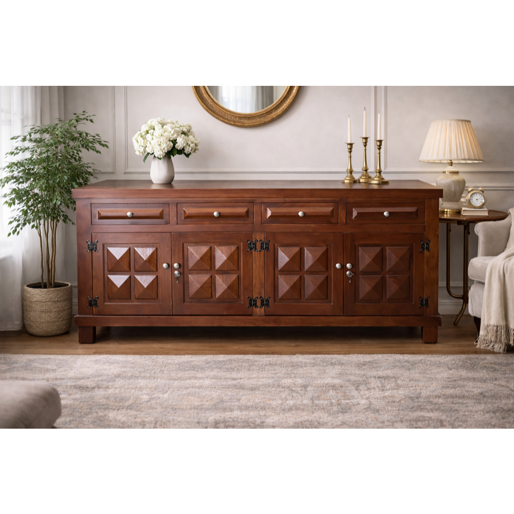 Buffet Kayu Jati Minimalis | Lemari TV / Lemari Makan Jati Solid Jepara