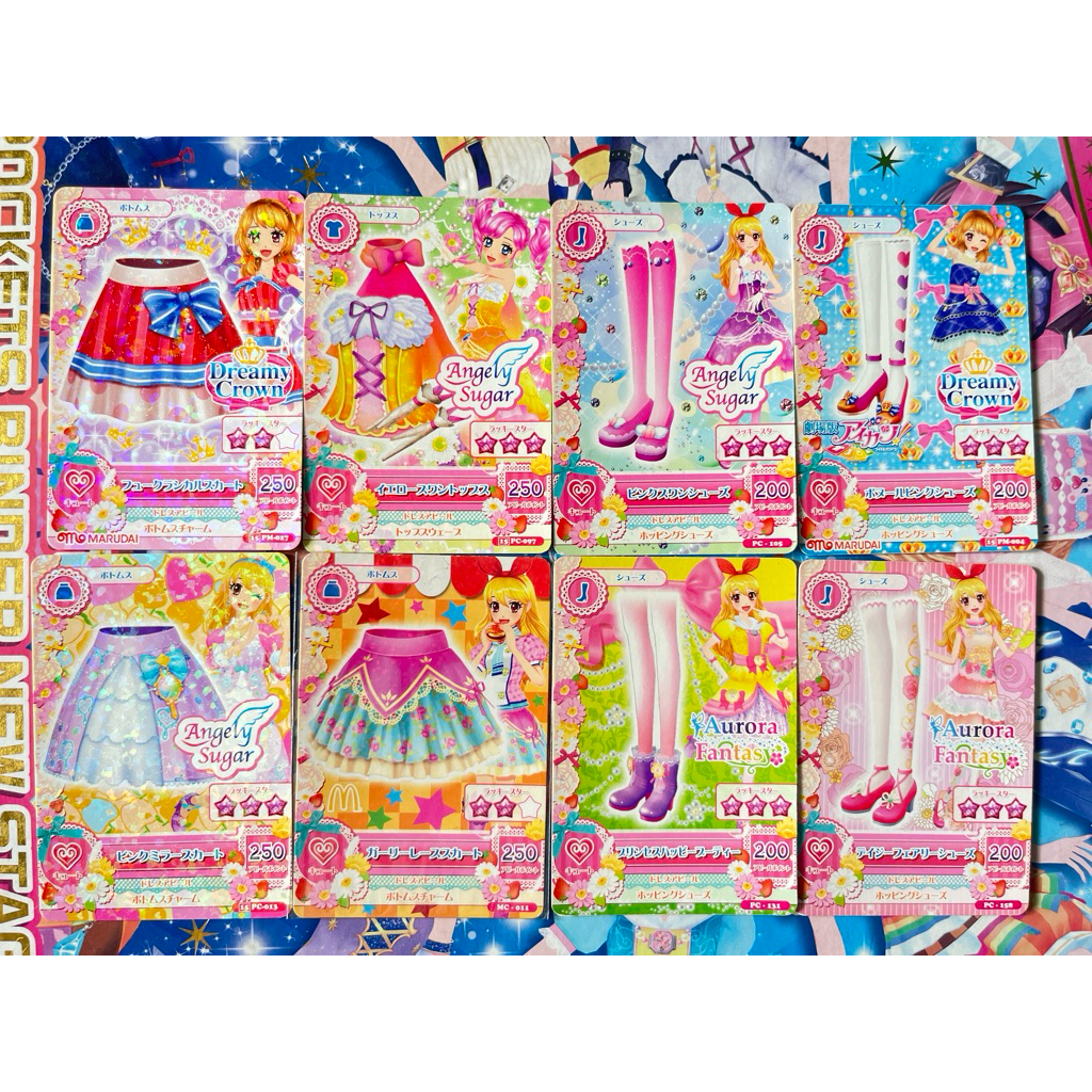 Kartu Aikatsu Promotion Cute Ichigo Madoka Akari Angely Sugar Few Pink Mirror Pink Swan Yellow Swan 