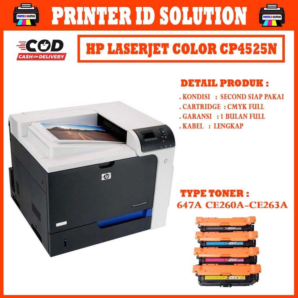 PRINTER HP COLOR LASERJET CP4525 N CP4525N  MULUS