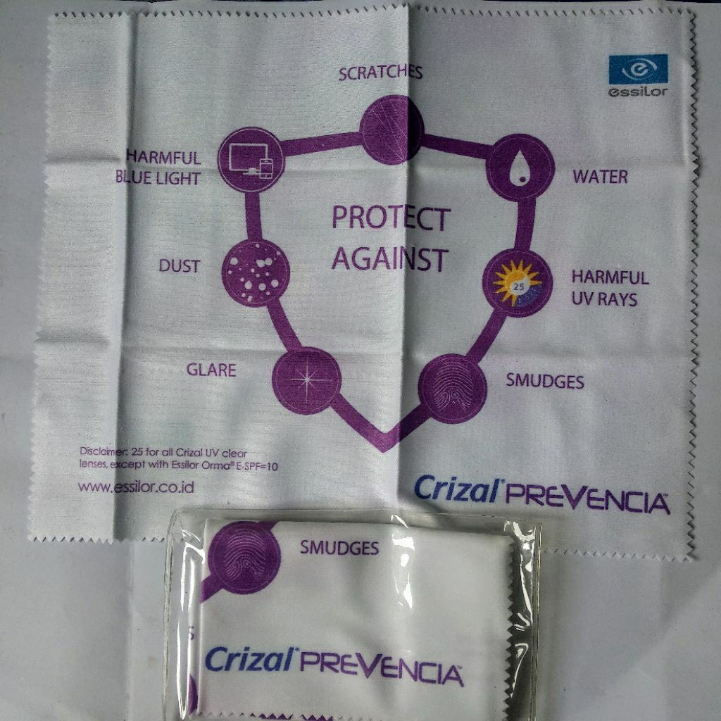kain lap kacamata crizal prevencia premium by essilor
