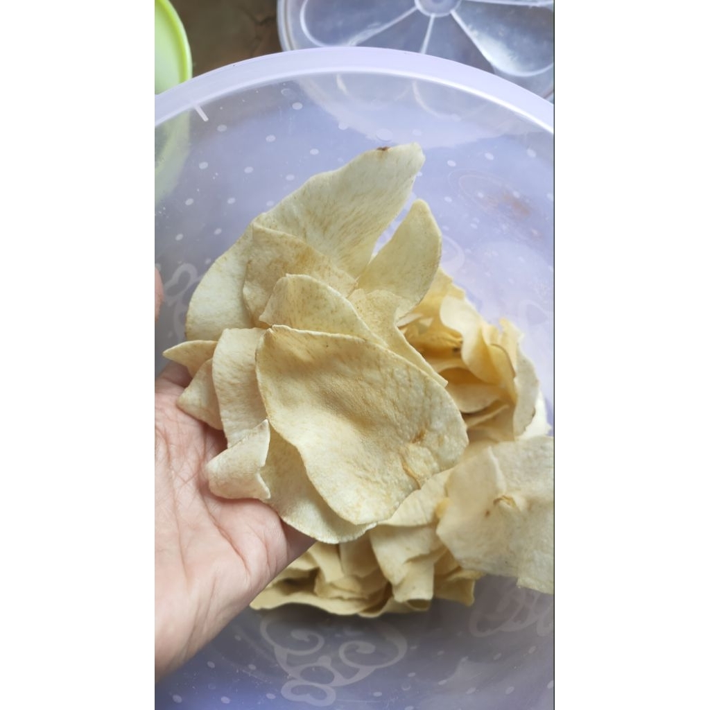 Krupuk gadung singkong mentah