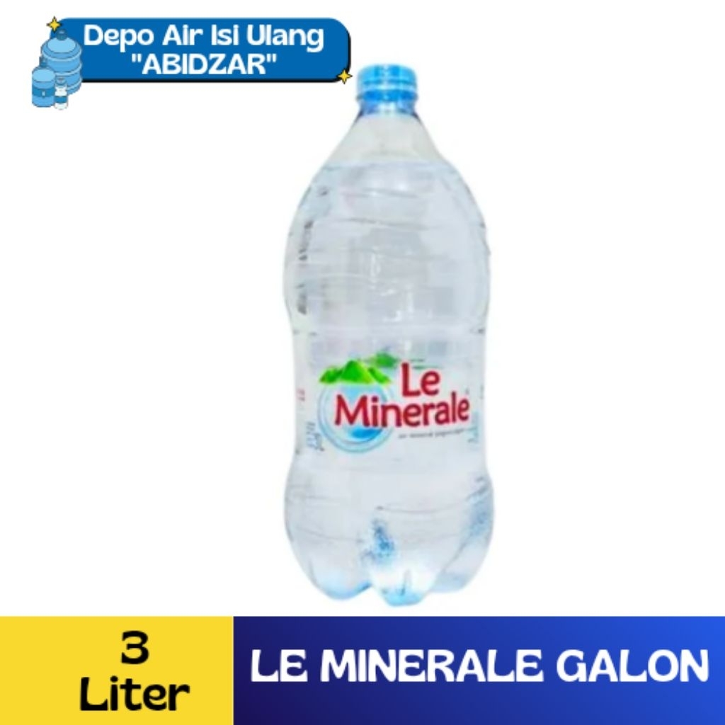 LE MINERALE GALON 3 LITER / AIR MINUM LE MINERALE / LE MINERALE AIR MINERAL 3 LITER