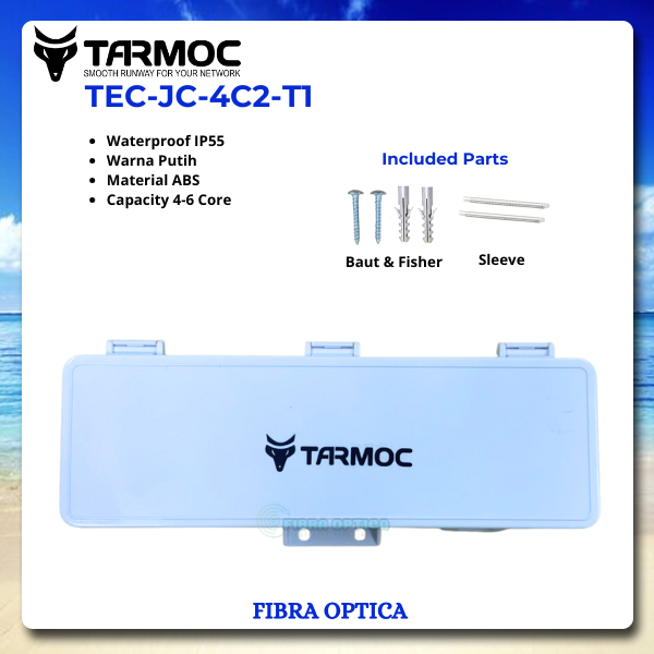 Tarmoc TEC-JC-4C2-T1 | Mini Joint Closure  4/6 Core Putih | 4/6 Core White