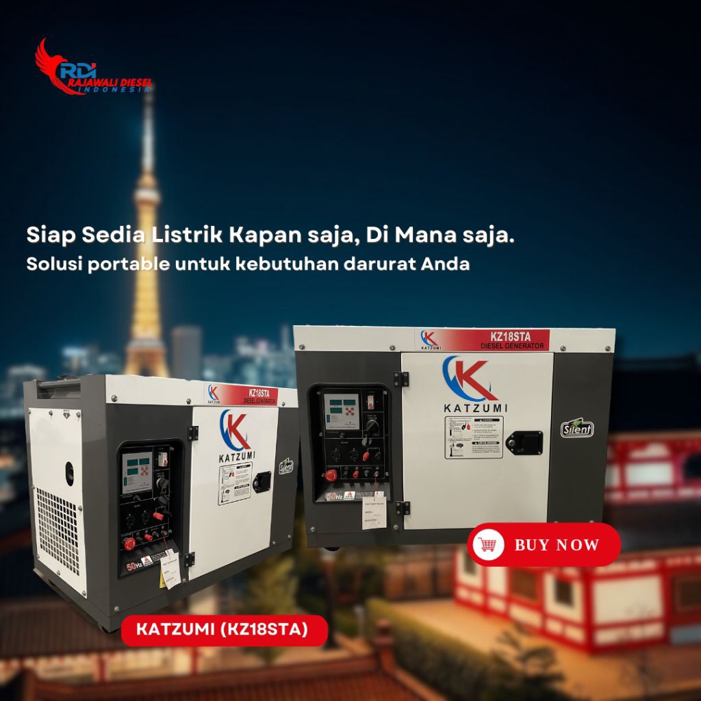 GENSET 15 KVA | 12.000 WATT 1 PHASE KATZUMI KZ18STA SILENT