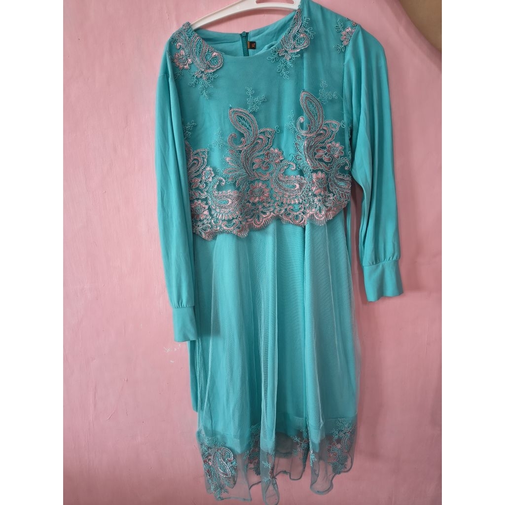 Baju  Pesta/Kondangan/Wisuda/Lebaran Setelan Tunik India Modern One Set (Celana dan Baju)