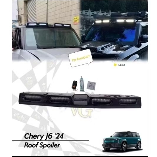 Roof spoiler led chery j6
