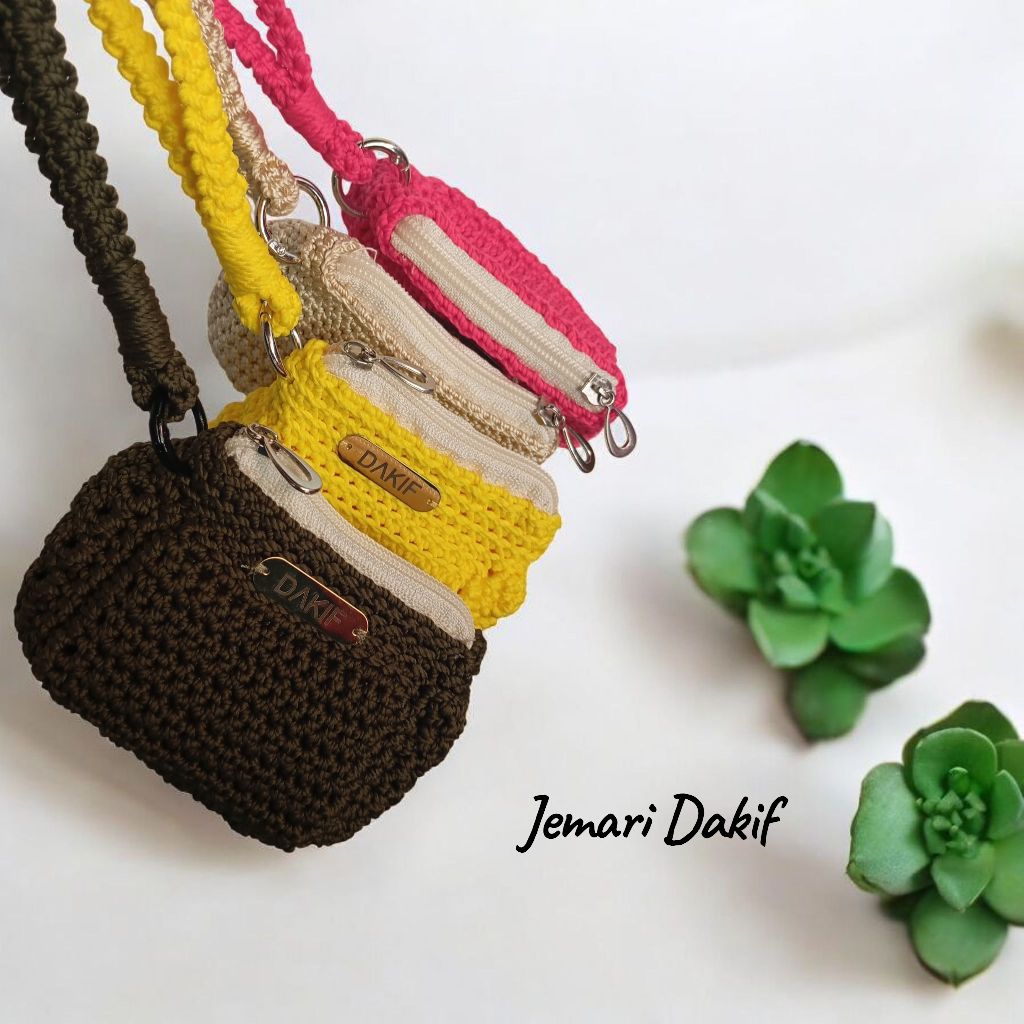 Dompet koin rajut / domko / dompet kecil / dompet wanita