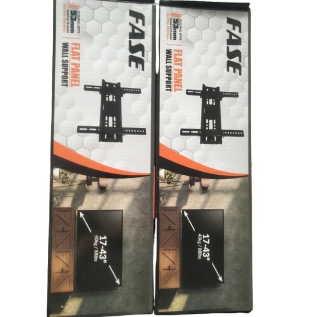 Bracket Tv Fase Flat Panel Wall Support Wall Mount 17-43 Inch l Dudukan Tv Dinding l Max 40 kg