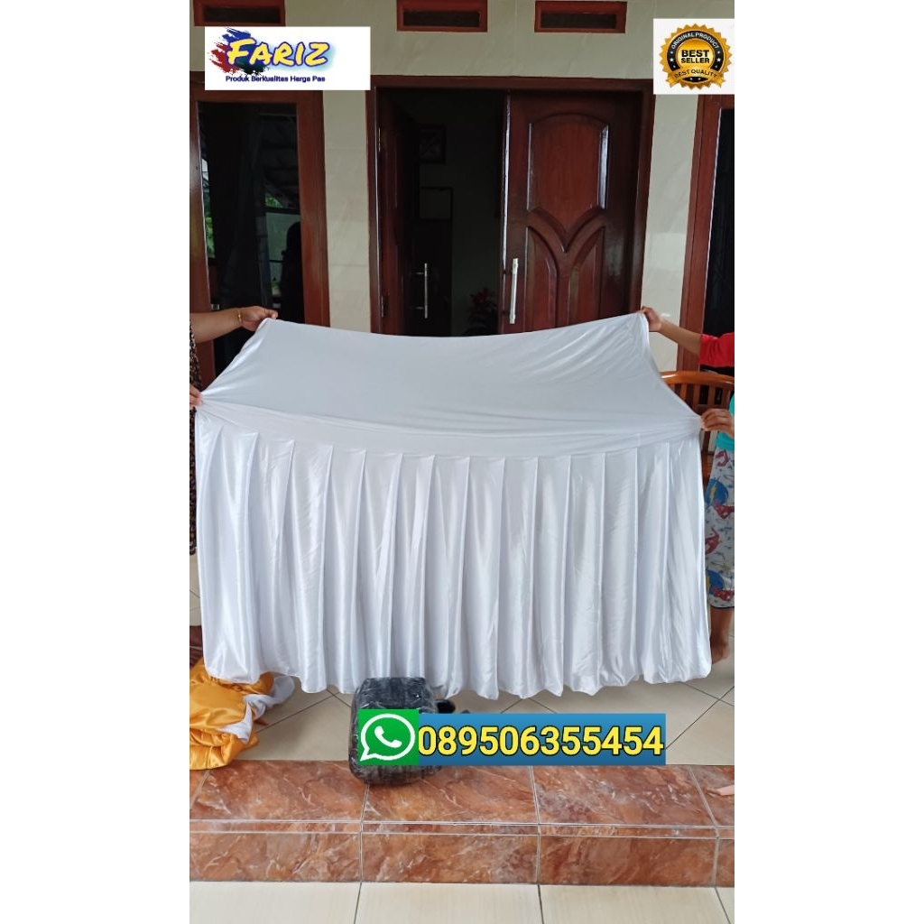 cover meja prasmanan kain lotto