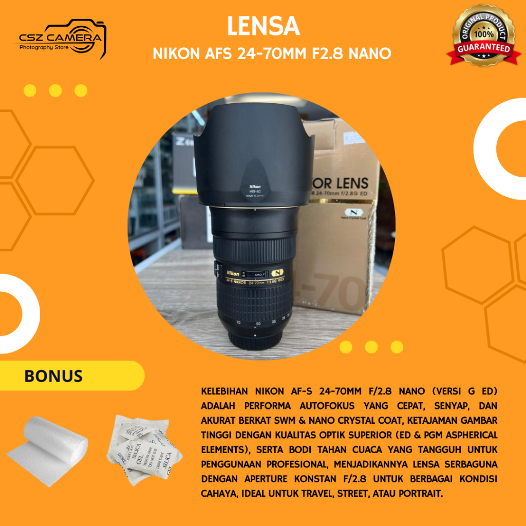 Nikon Afs 24-70mm F2.8 Nano