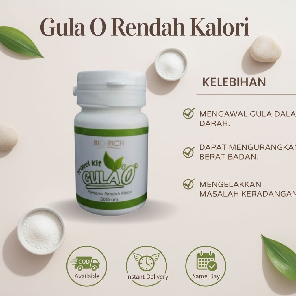 Gula O Bio rich Isi 50 gr Original 100% Low Calorie