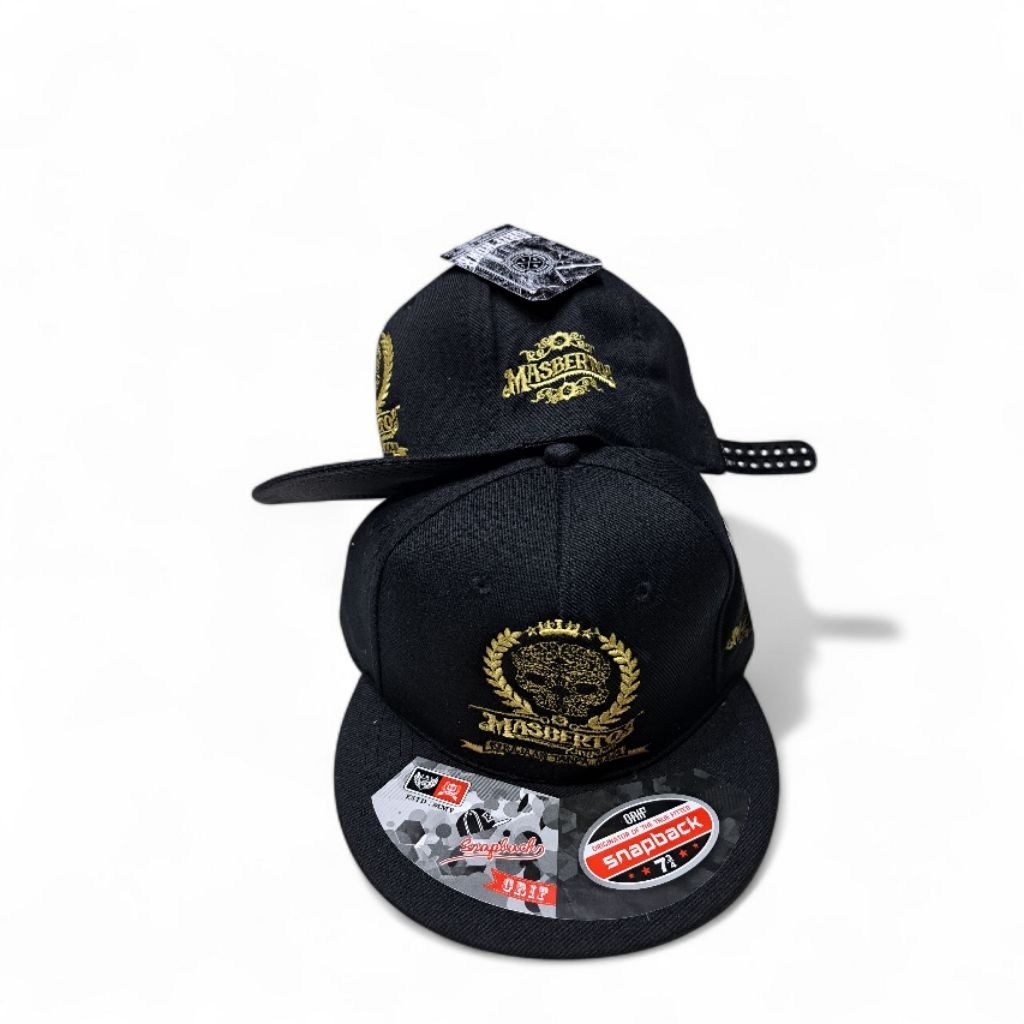 TOPI SNAPBACK LOGO MASBERTO | TOPI HIP-HOP BORDIR SAMPING