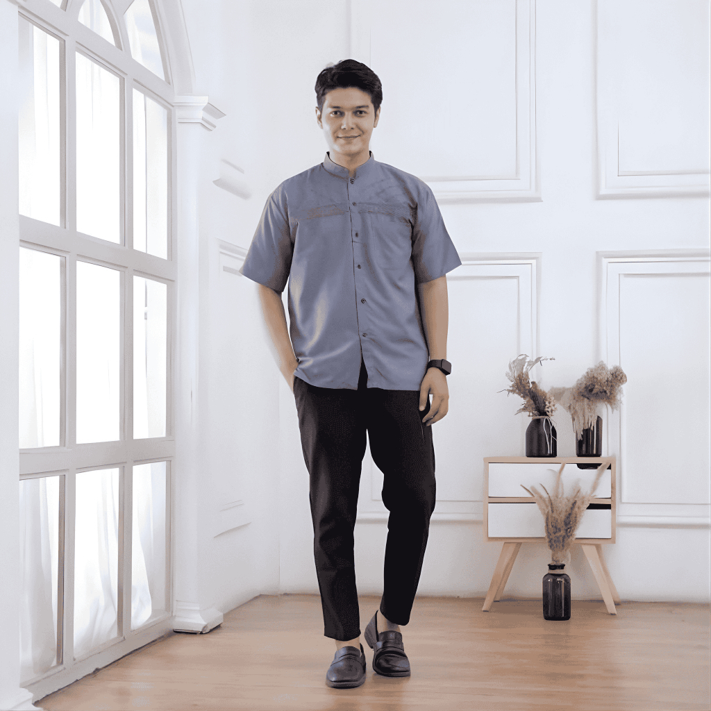 Baju Koko Motif Jasuke Lengan Pendek