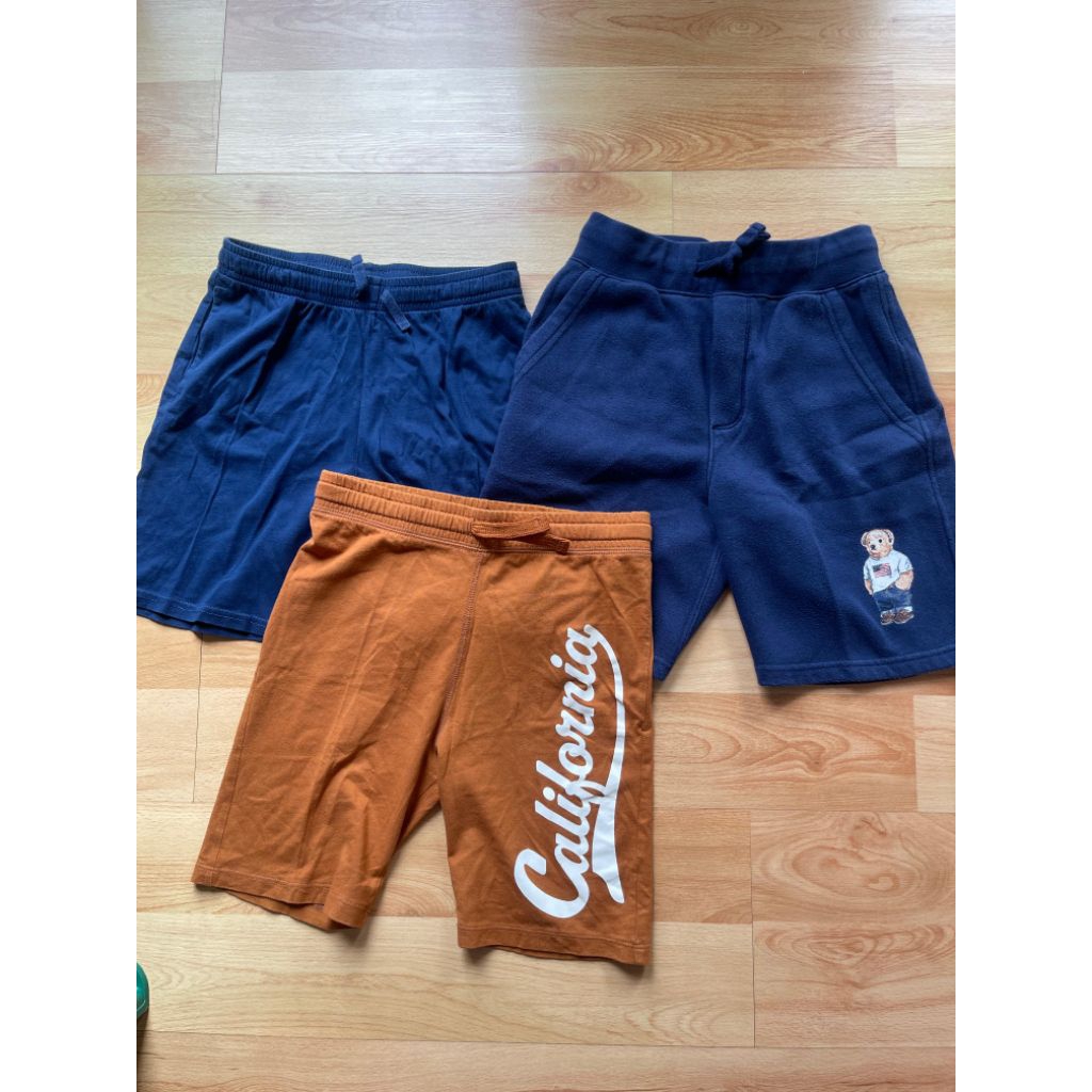 Preloved Celana Pendekn Anak 3 Pcs  Polo Ralph Lauren dan H&M Original 8-9Y