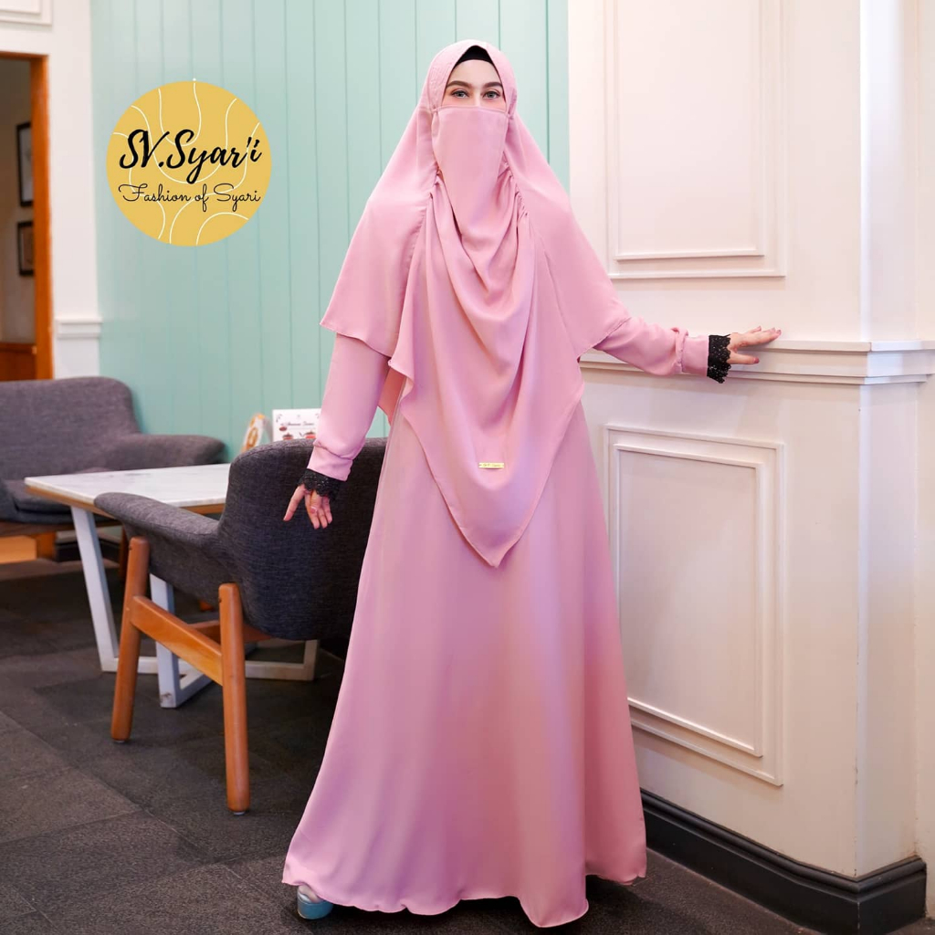 Gamis Set Hijab Abaya arabian Premium Terbaru Gamis Umroh 2026 gamis ibu ibu elegan set hijab motif 