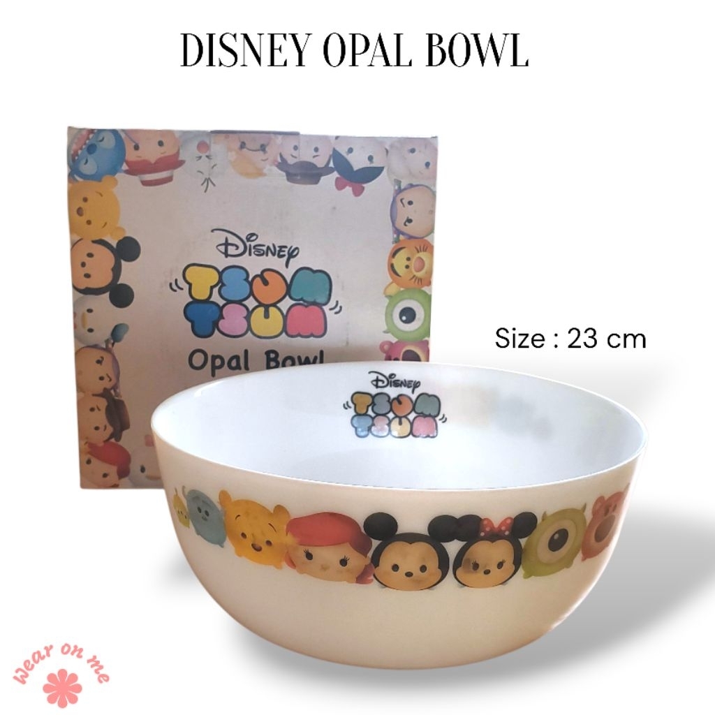 Brighton Tsum Tsum 23cm Opal Bowl GMC2171 Premium Opal Glass Serving Plate Dish Mangkuk Opal Premium