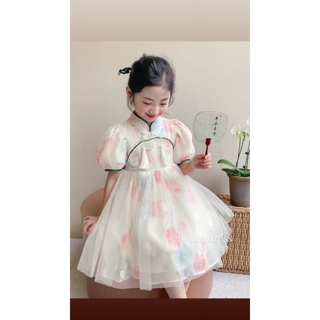 CHEONGSAM DRESS ANAK PEREMPUAN/DRESS CHEONGSAM