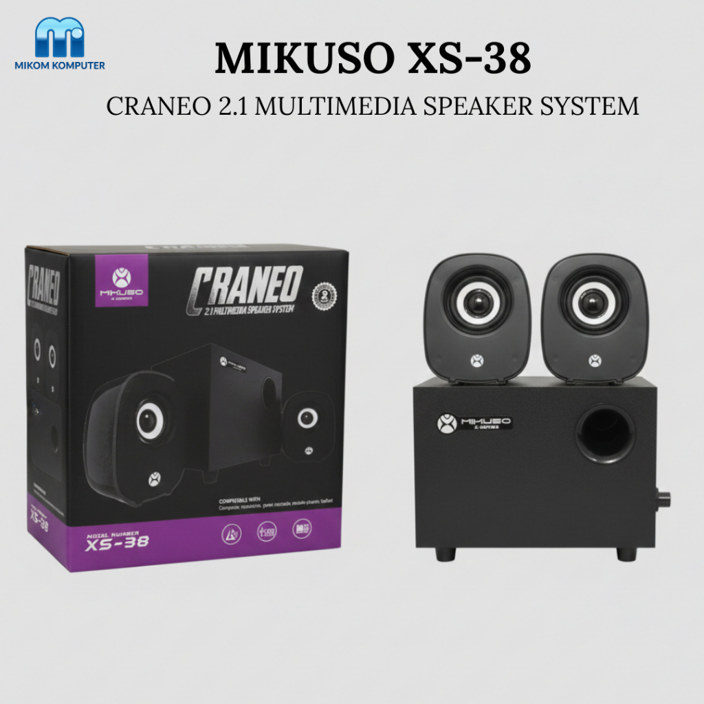 MIKUSO-X CRANEO XS-38 BLUETOOTH SUBWOOFER SPEAKER WITH SUPER BASS